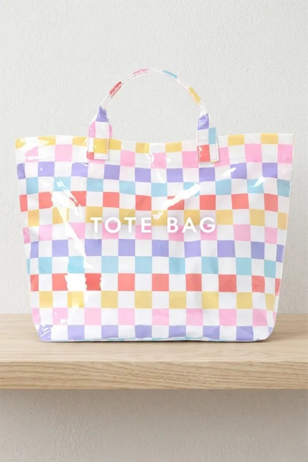 Preorder Large tote bag - Checkered/Polka dot (TAT 2-4 weeks!)