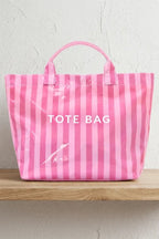 Preorder Large Capacity Travel Casual Striped Tote Bag - TAT 2-4weeks