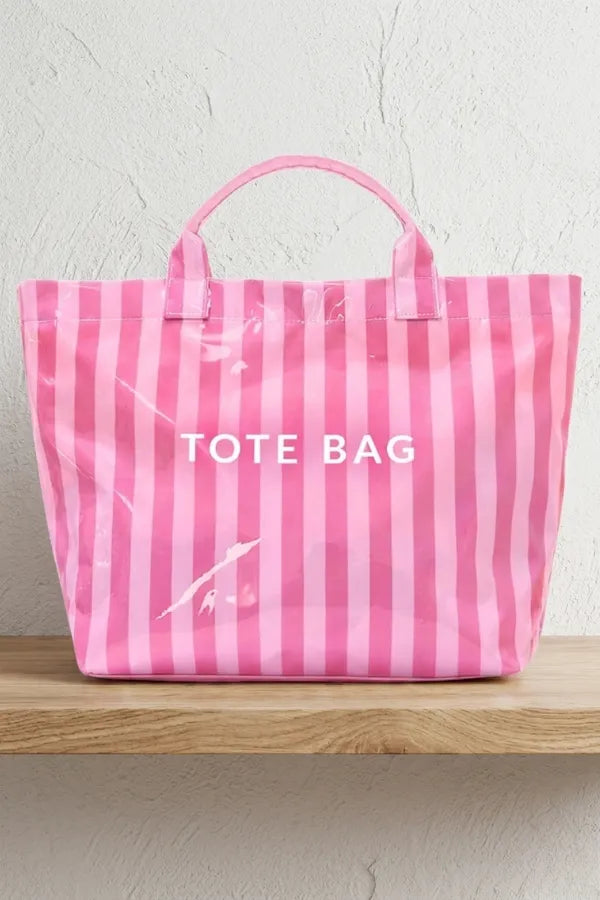 Preorder Large Capacity Travel Casual Striped Tote Bag - TAT 2-4weeks