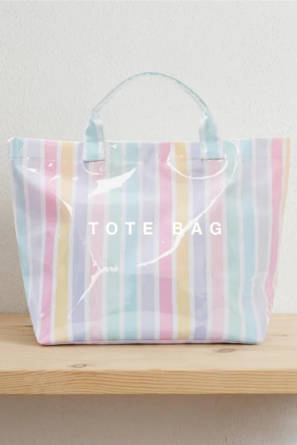 Preorder Large Capacity Travel Casual Striped Tote Bag - TAT 2-4weeks