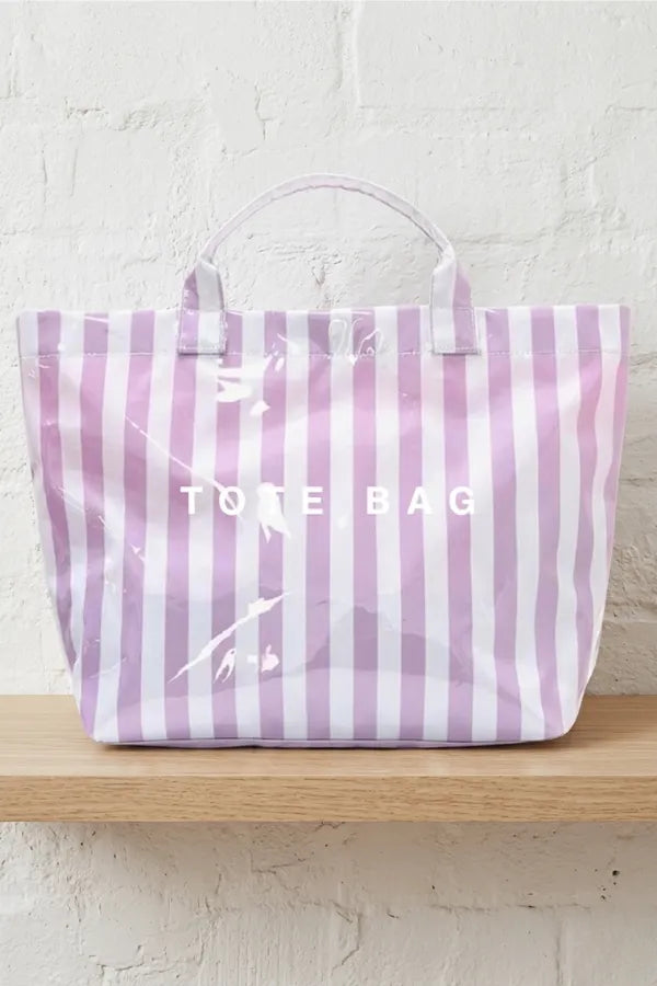 Preorder Large Capacity Travel Casual Striped Tote Bag - TAT 2-4weeks