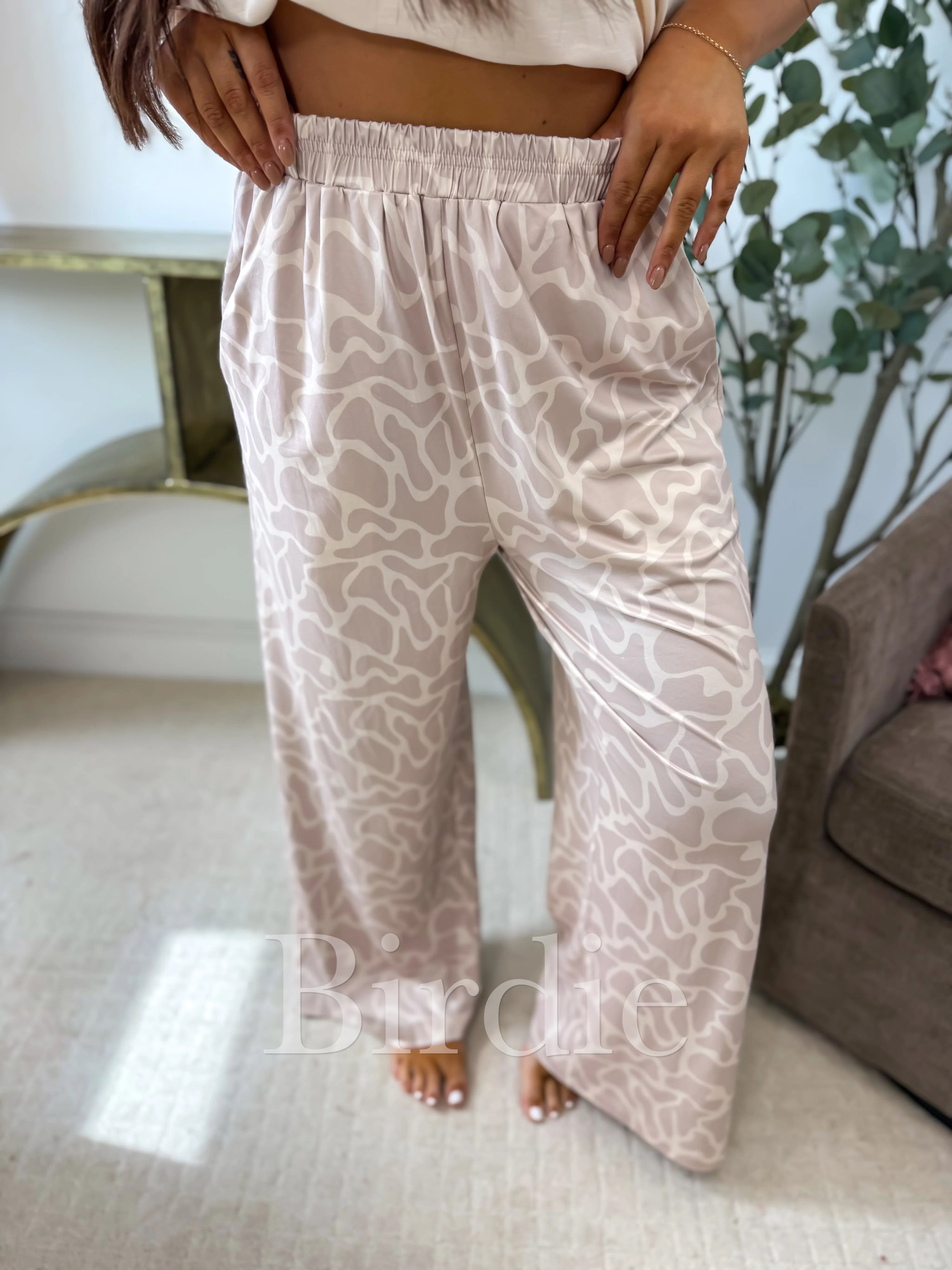 PREORDER Flowy Wide-Leg Pants in Bare Marsh Camo
