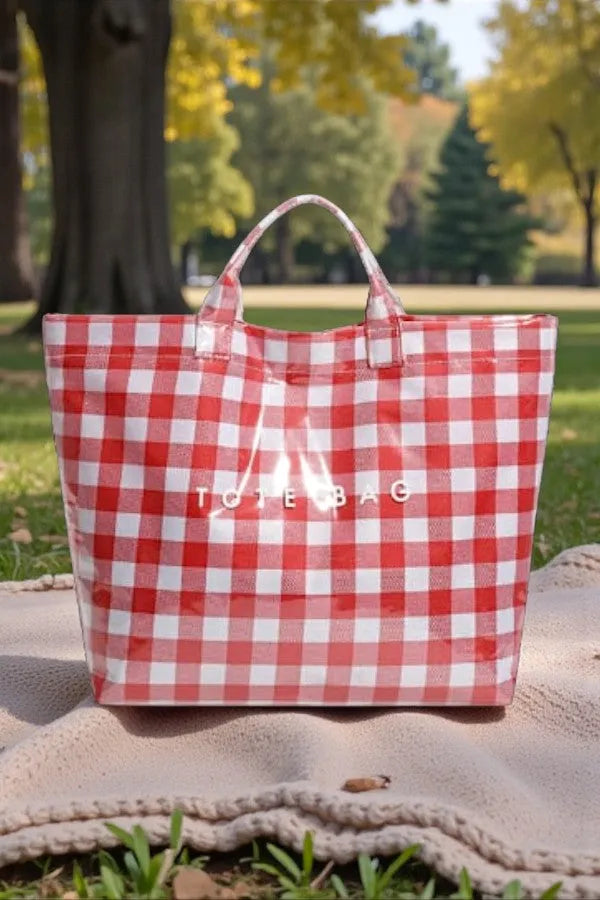 ETA 6/19 - Red Gingham Tote Bag