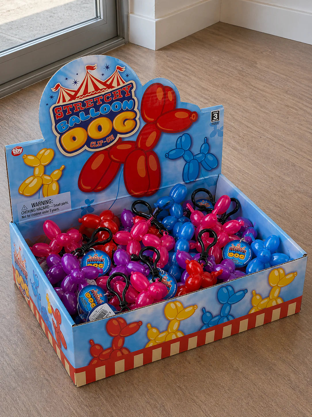 RTS - STRETCHY BALLOON DOG CLIP ON KEYCHAIN (Squish)