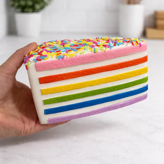 Rainbow Sprinkle cake squish