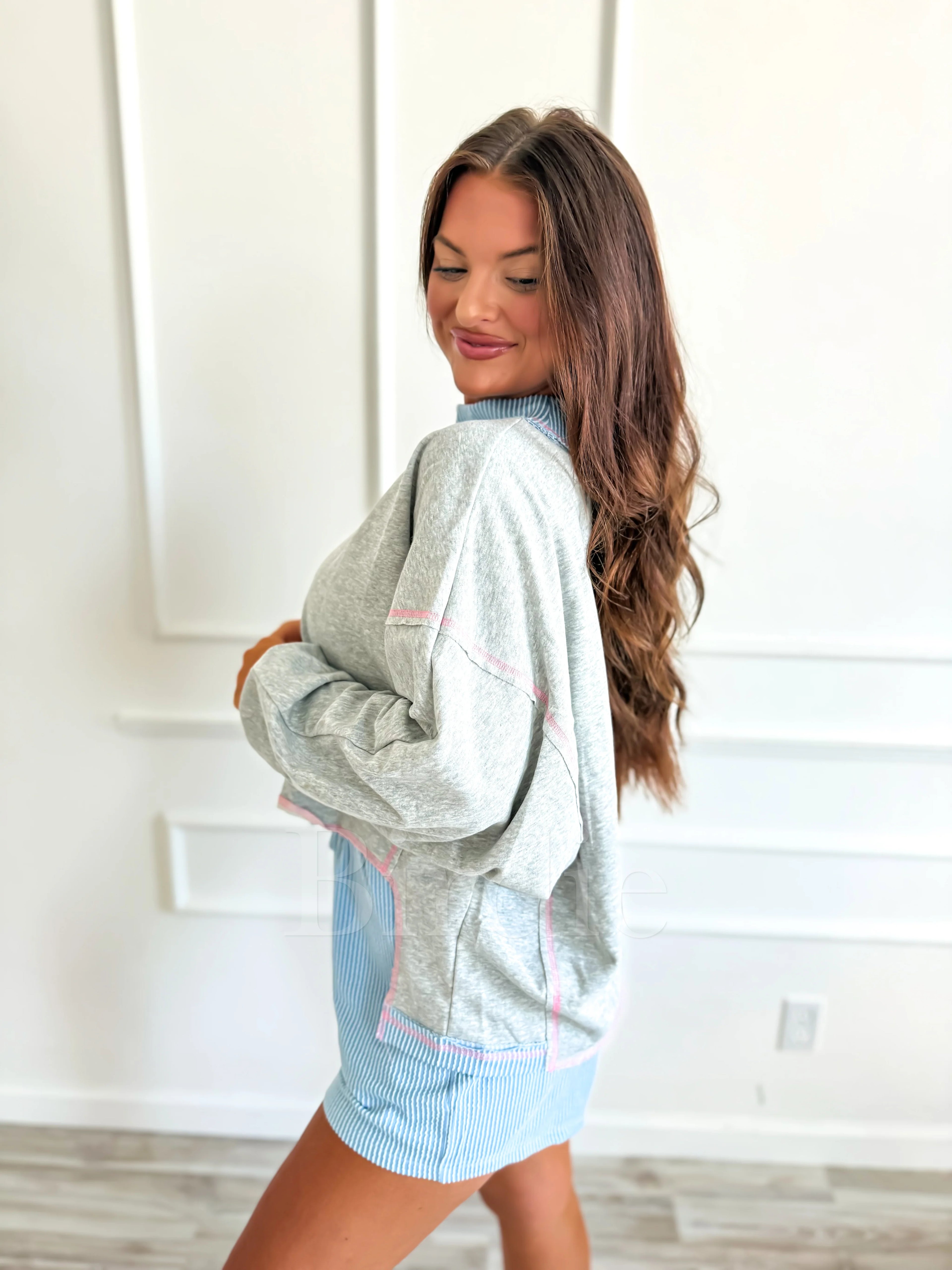 Spun Sugar Rib Mock Neck Set (SOLD AS SET)