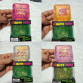 Glitter glow in the dark cube squish