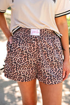 PREORDER- Bow Trim Boxer Shorts- Safari Chic