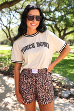 PREORDER- Bow Trim Boxer Shorts- Safari Chic