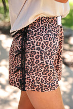 PREORDER- Bow Trim Boxer Shorts- Safari Chic