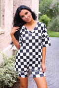 All Day Biker Set- Checkerboard Checkered