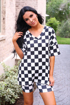 All Day Biker Set- Checkerboard Checkered