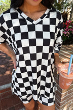 All Day Biker Set- Checkerboard Checkered