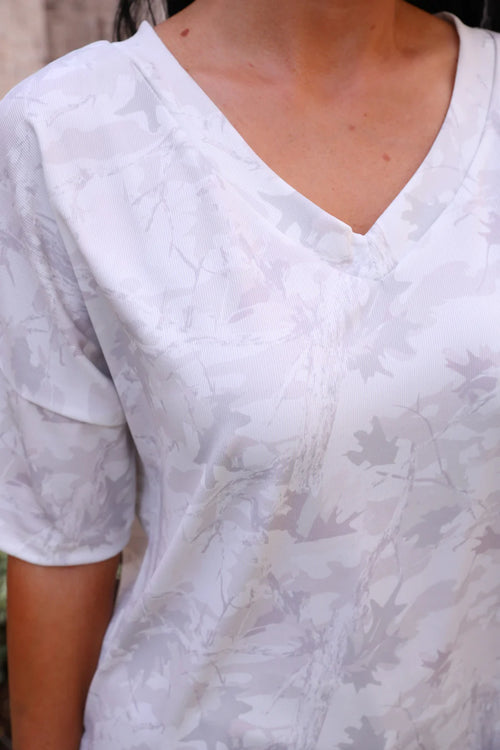 All Day Biker Set- White Chloe Camo