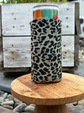 Tall/Skinny Can Koozie - plain leopard