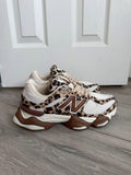 Women’s leopard tennis shoes - brown