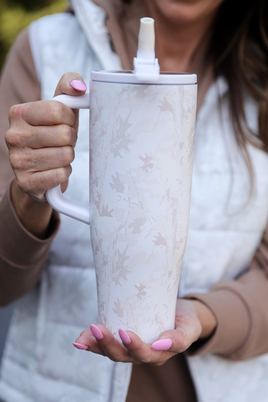 Chloe Camo tumbler - white