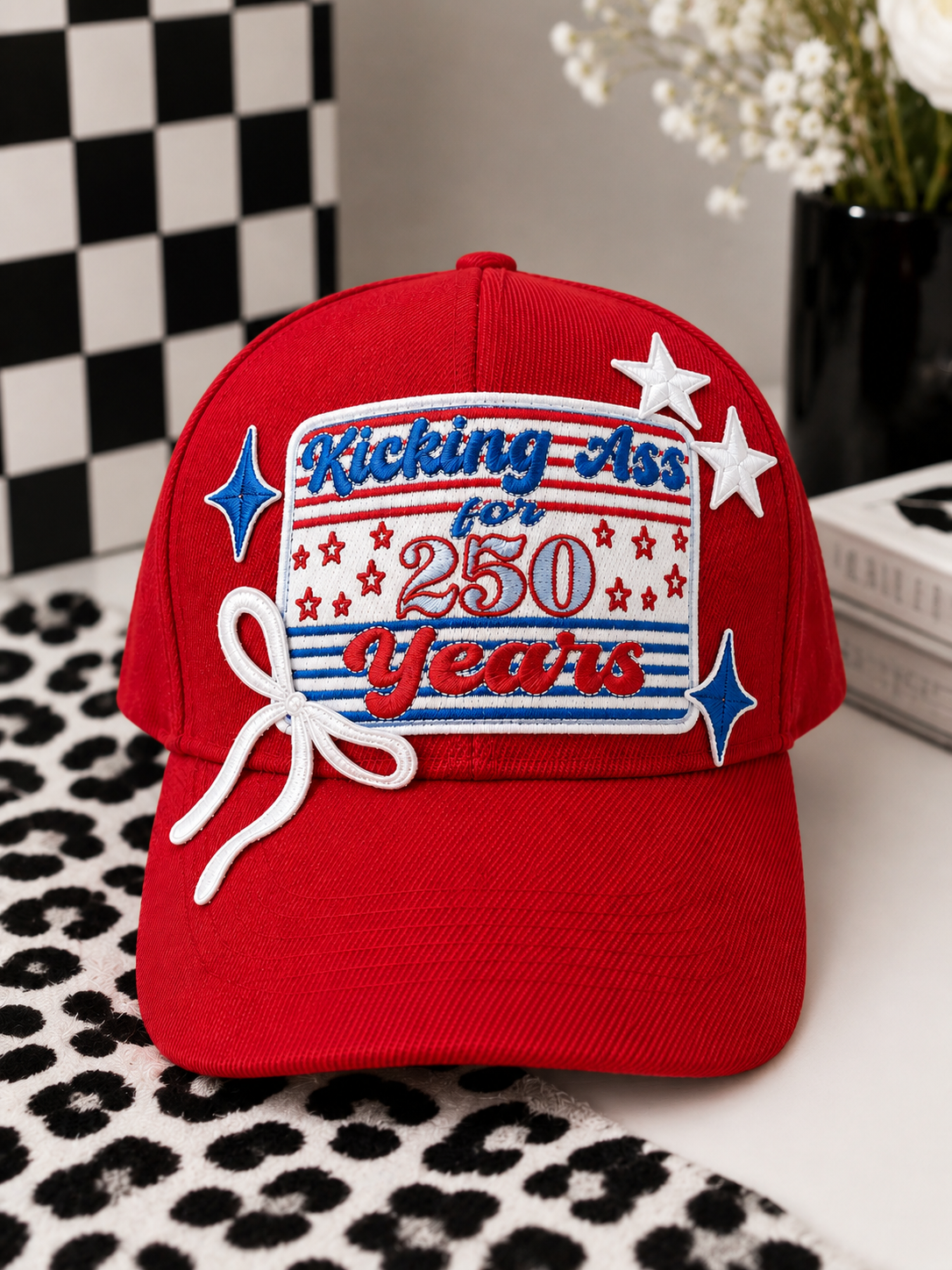 4th of July - 250 years custom patch hat