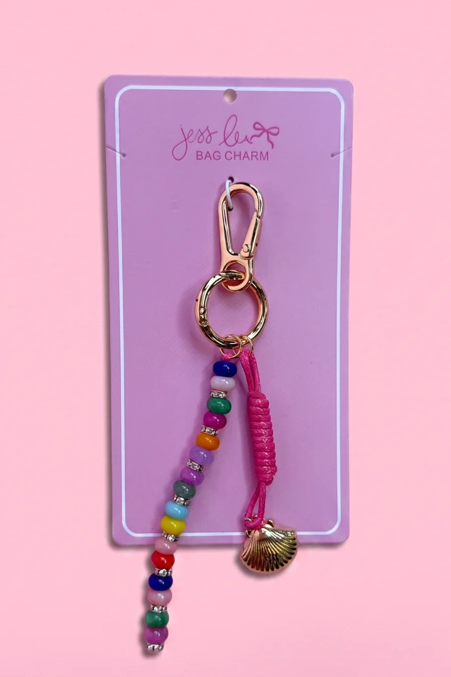 Beaded Seashell Bag Charm