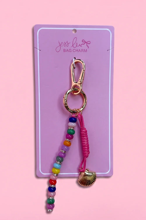 Beaded Seashell Bag Charm