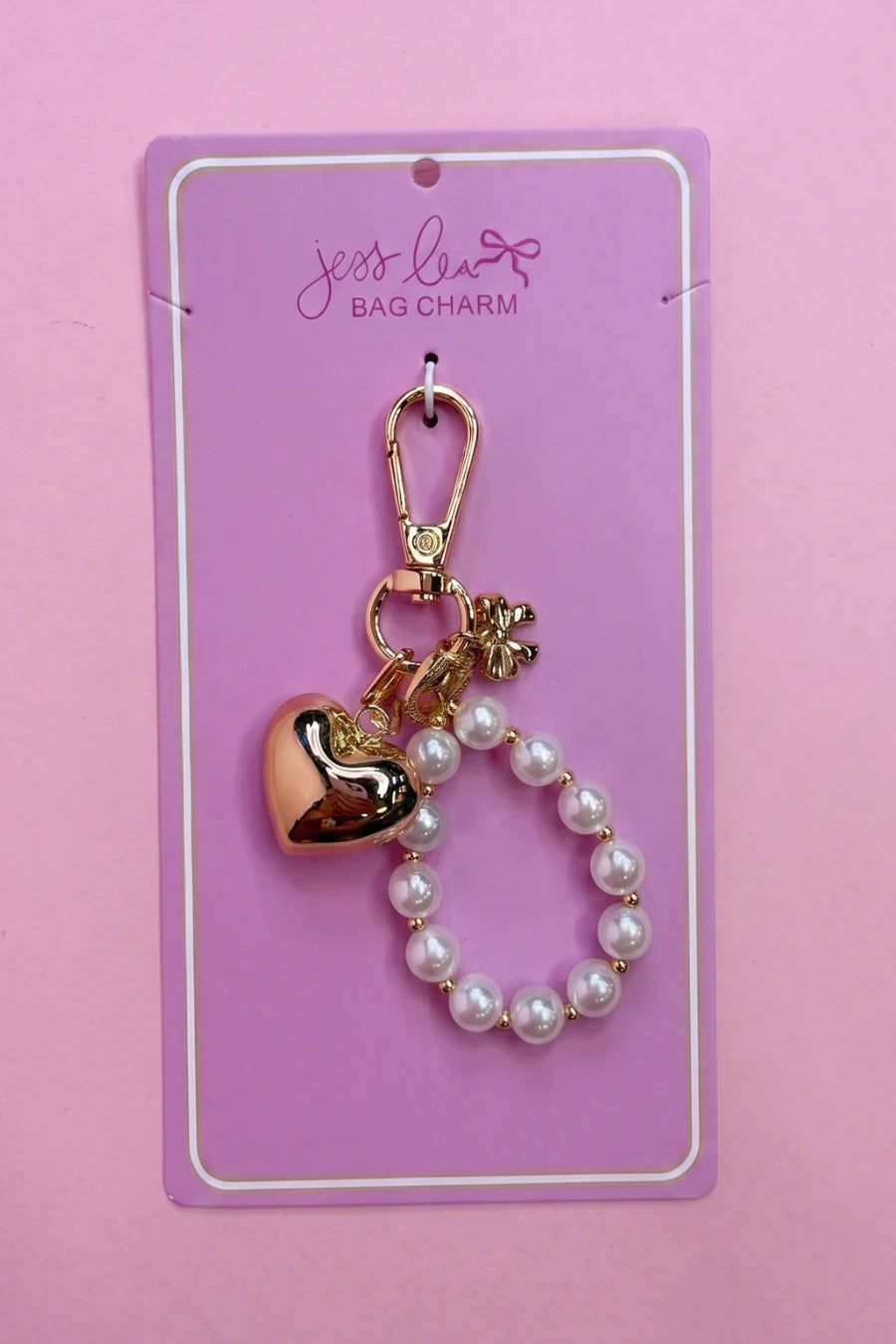 Sweetheart Pearl Bag Charm