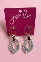 Iridescent Link Earrings