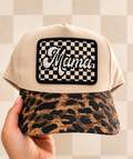 Mama checkered trucker hat