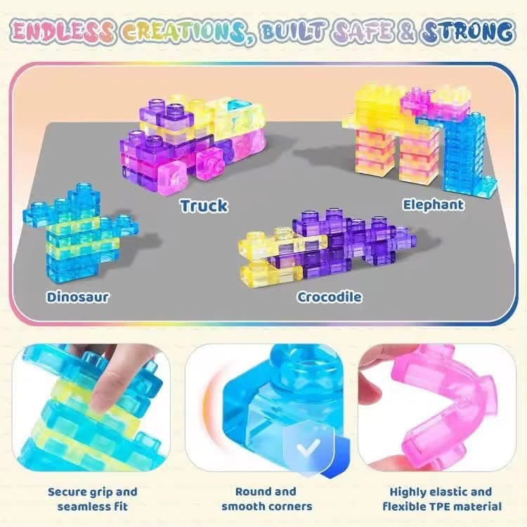 Jelly squish building blocks