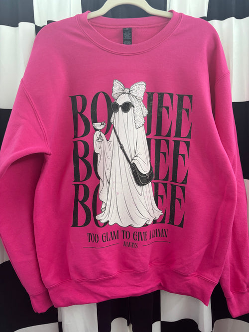 Boujee ghost graphic crewneck sweatshirt