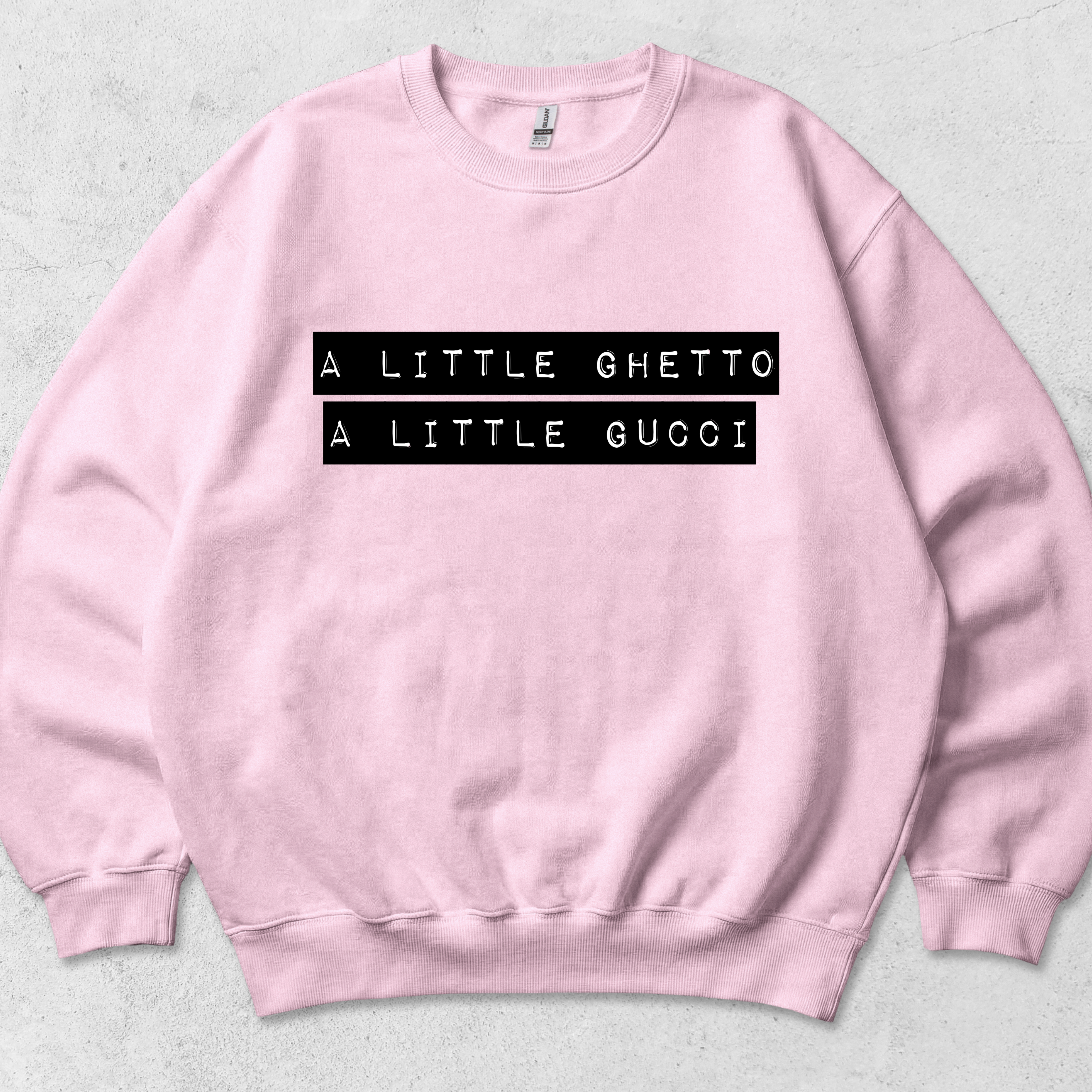 Ghetto and Gucci graphic crewneck sweatshirt