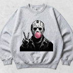 jason voorhees graphic crewneck sweatshirt