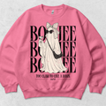 Boujee ghost graphic crewneck sweatshirt
