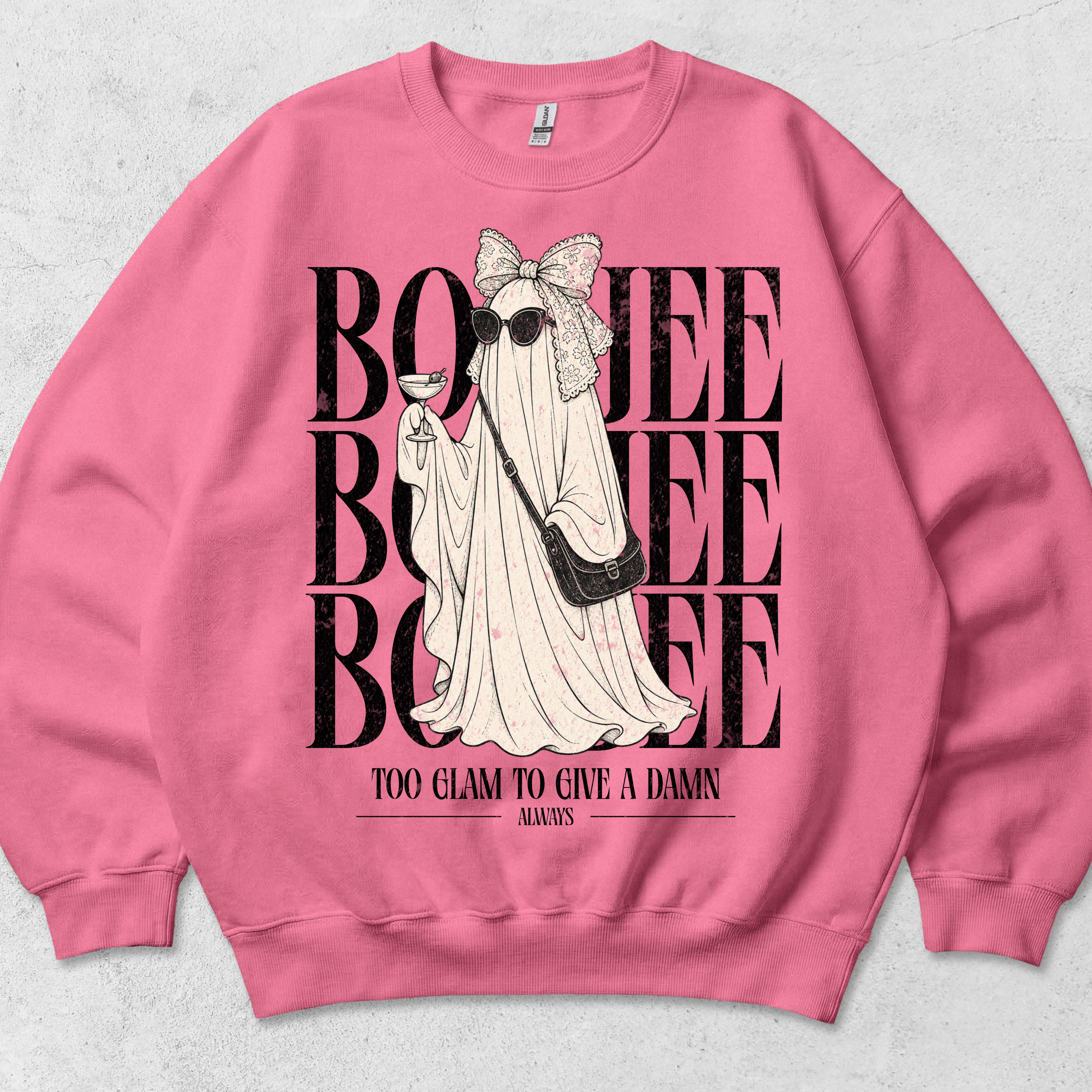 Boujee ghost graphic crewneck sweatshirt