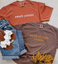 Sweet potato & rude potato graphic tees