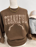 Thankful Crewneck sweatshirt - brown