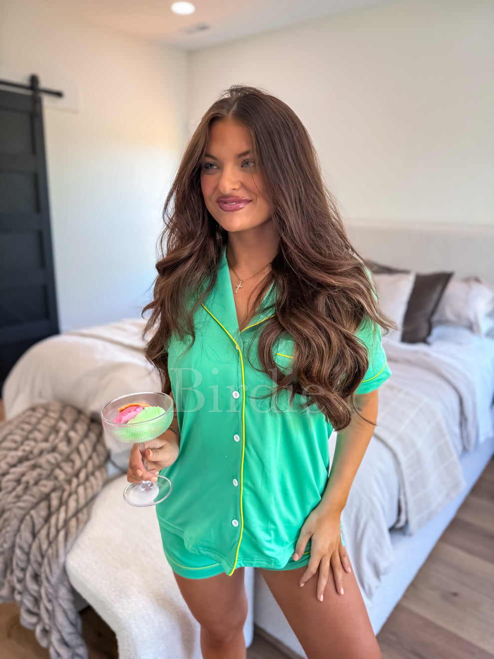 PREORDER Slumber PJ Set in Pistachio Parlor (Sold as SET) SS