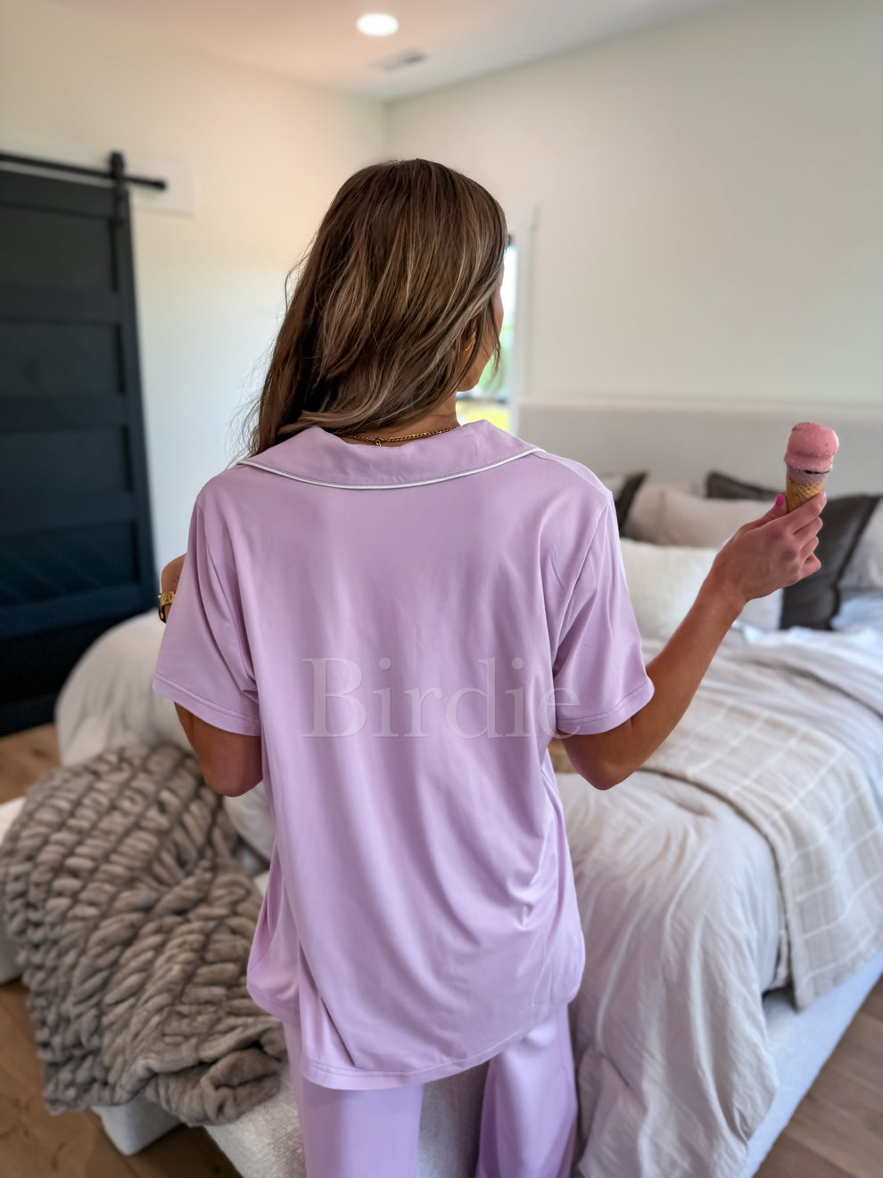 PREORDER Short Sleeve PJ Set in Sugar Plum Scoop (sold as set) SS