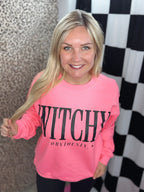 Witchy, obviously graphic crewneck sweatshirt