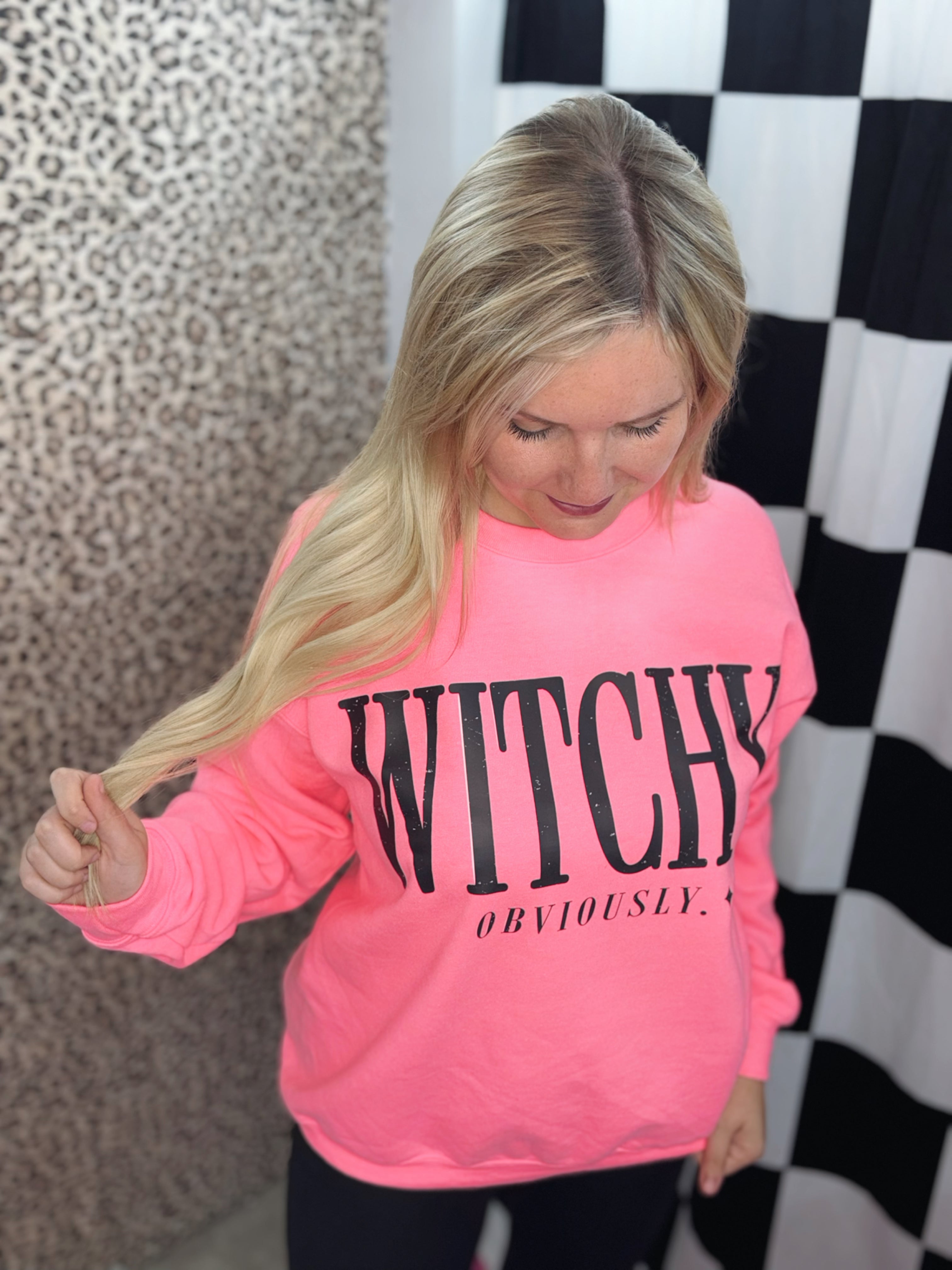 Witchy, obviously graphic crewneck sweatshirt