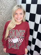 Leopard game day graphic crewneck sweatshirt