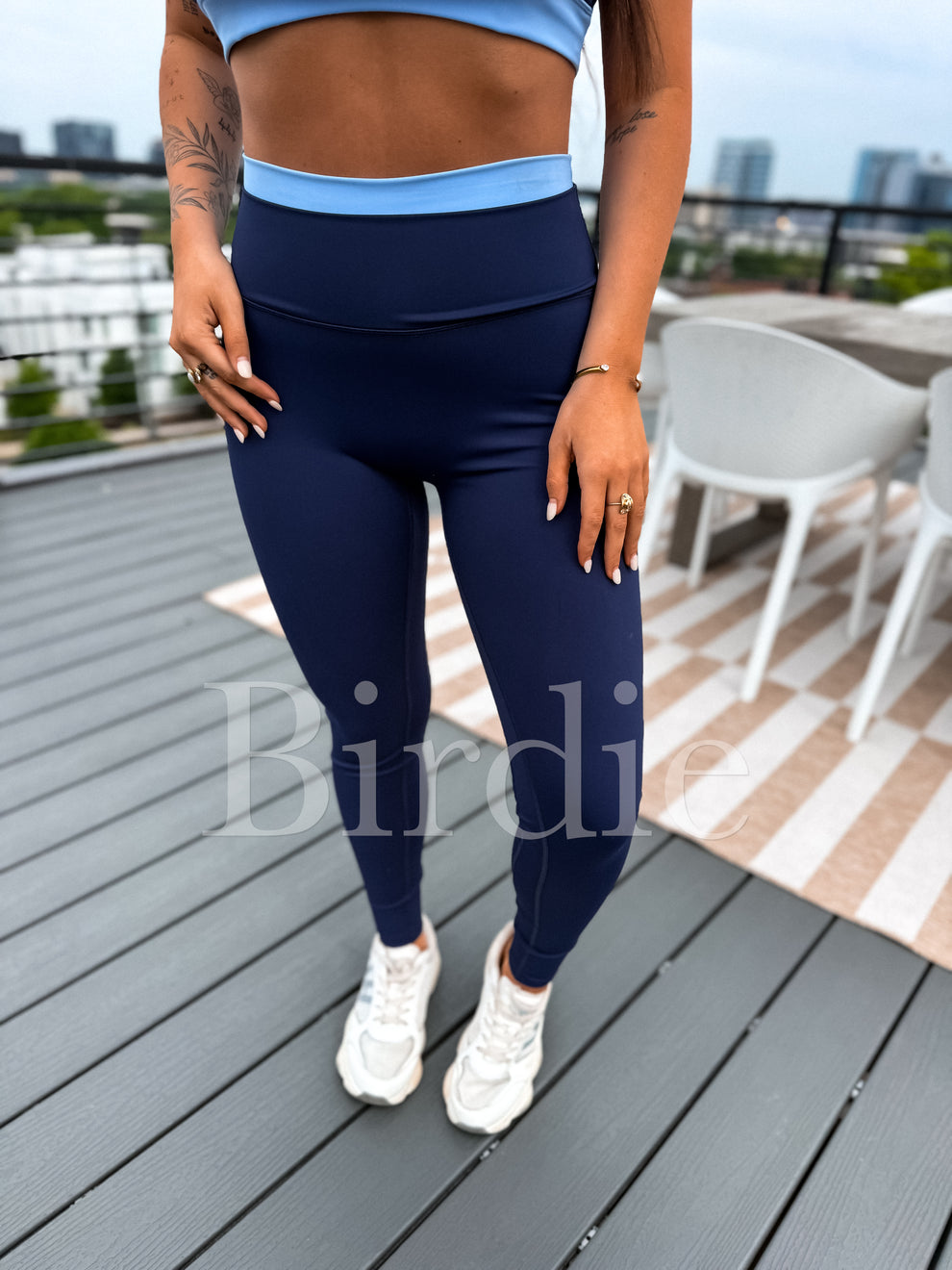 PREORDER PowerSplit Leggings in Blueberry Breeze