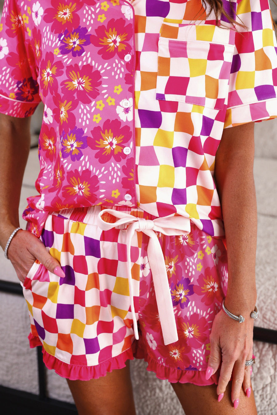PREORDER- Groovy Garden Ruffle Pajama Set
