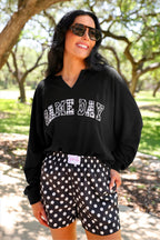 Easy Win Polka Dot Boxer Shorts- Black