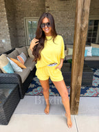 PREORDER Tee Boxer Short Set in Sunshine (Sold as Set)