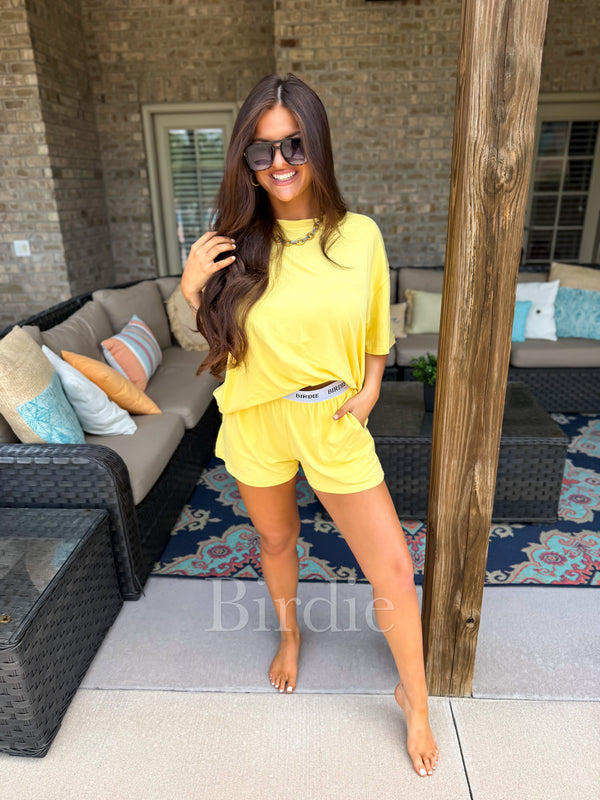 PREORDER Tee Boxer Short Set in Sunshine (Sold as Set)
