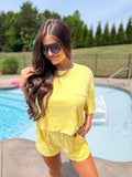 PREORDER Tee Boxer Short Set in Sunshine (Sold as Set)