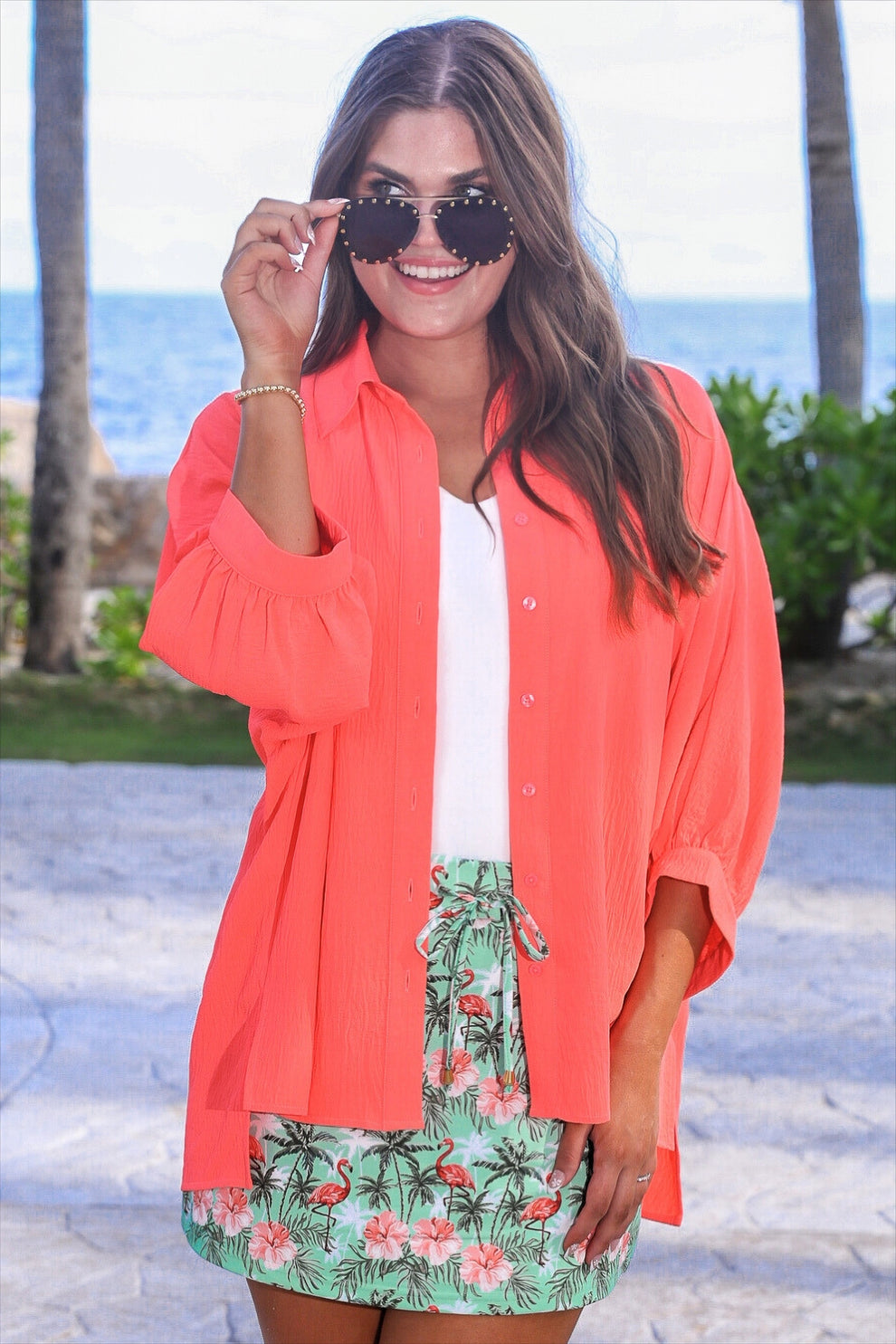 Palm Beach Flamingo Skort