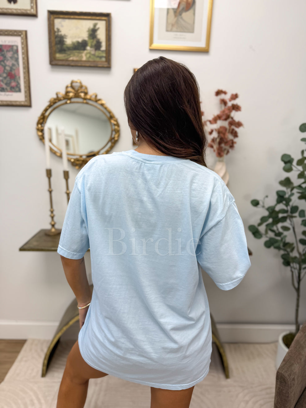 Homebody Club Graphic Tee on Chambray