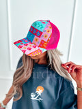 Trucker Hat in Spring Paisley Patch