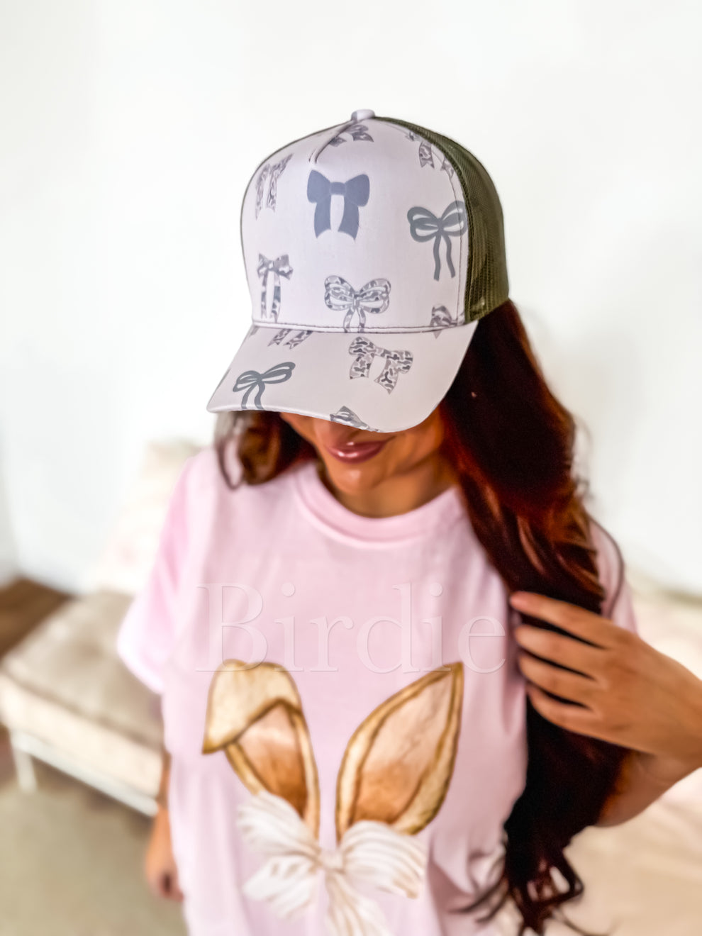 Trucker Hat in Camo Coquette